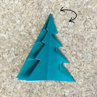 クリスマスツリーの折り方16